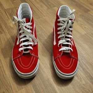 VANS Red Sk8-Hi High Tops